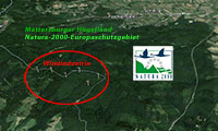 Windkraftzone im Wald der Gemeinde 2803 Schwarzenbach 